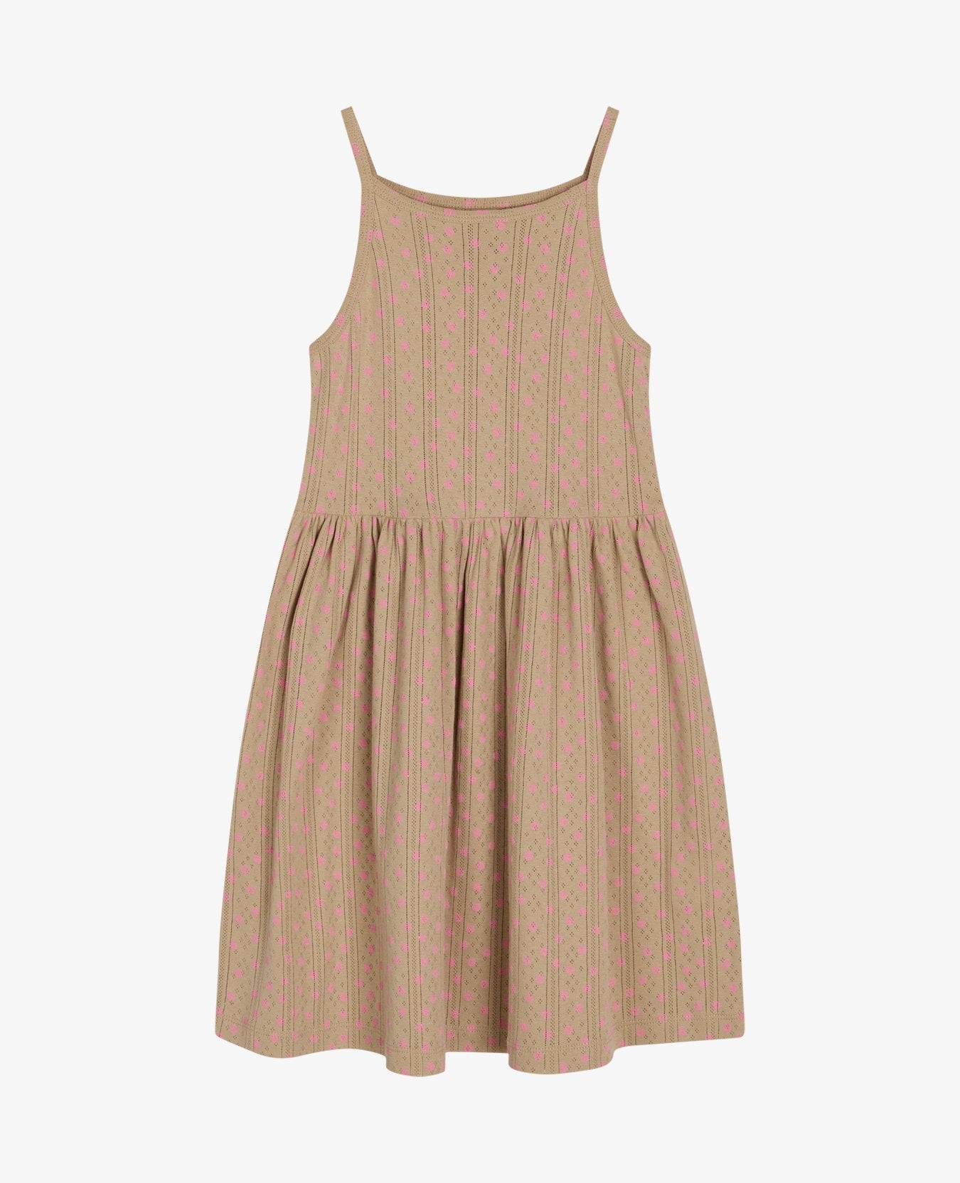 BONETNNM ROBE À BRETELLES EN MAILLE POINTELLE EN COTON BIOLOGIQUE